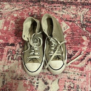 sage green converse all star high tops.